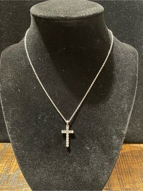 Touchstone by Swarovski Silver Cross Necklace